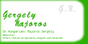 gergely majoros business card